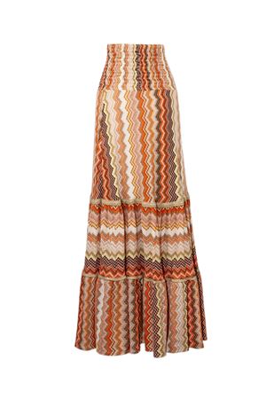Brown long cotton-blend skirt PHO FIRENZE | 4323058TERRA